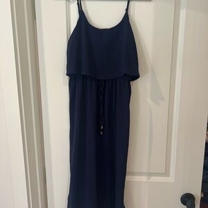 Elegant Navy Blue Maxi Dress